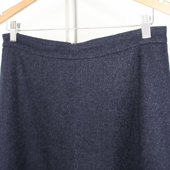Banana Republic Factory Wool Blend Navy Blue Pockets A-Line Mini Skirt Sz 6 - Picture 2 of 10